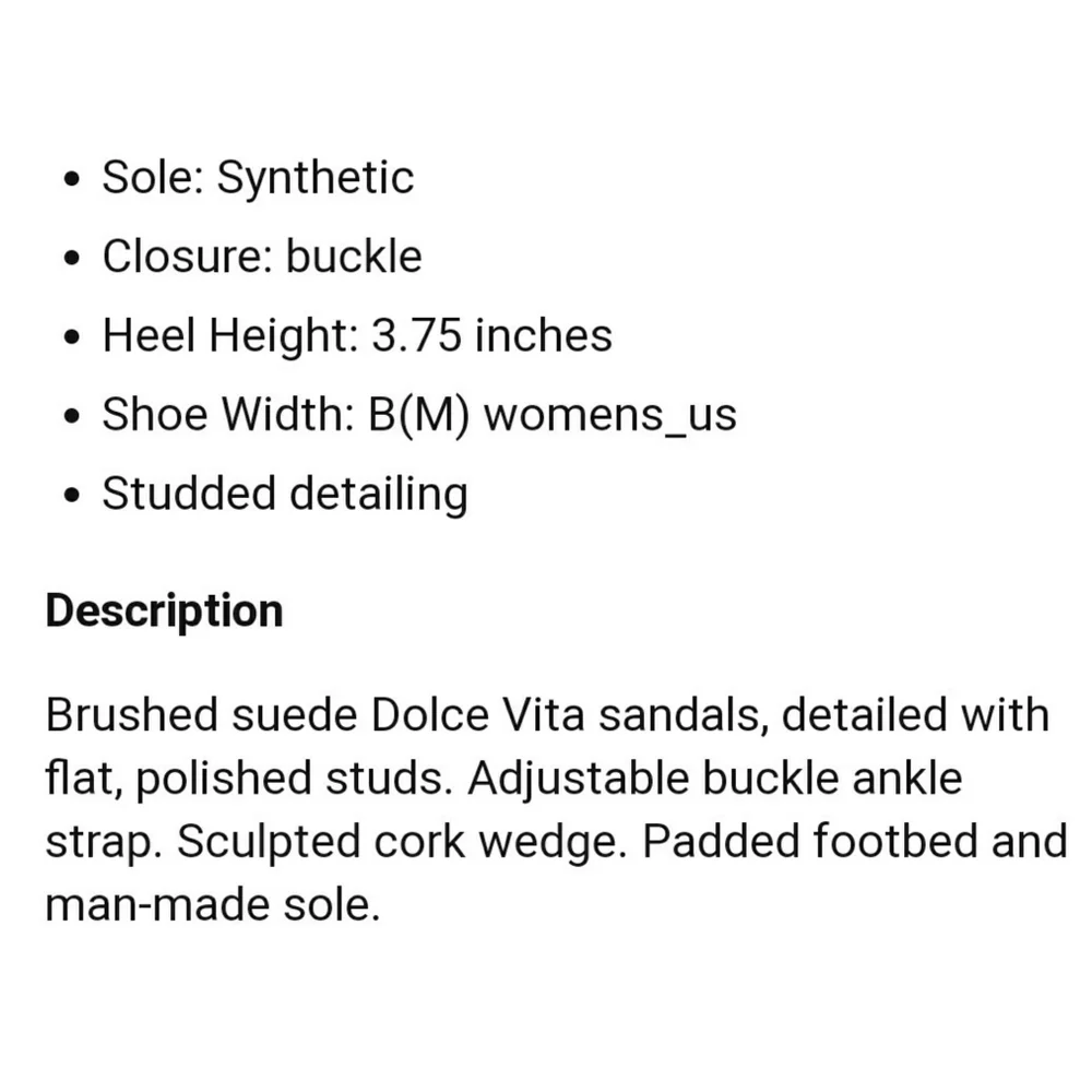 DOLCE VITA // dante nubuck studded wedge sandal